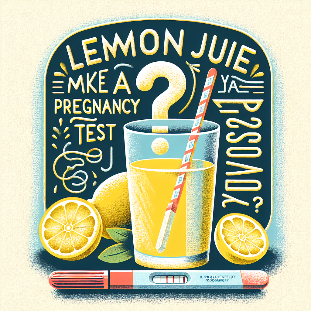 Will Lemon Juice Make A Pregnancy Test Positive?